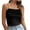 Black, variant on Gold Tops for Women Sexy Womens Casual Fashion Sleeveless Gold Velvet Sling Solid Color Top Blouse