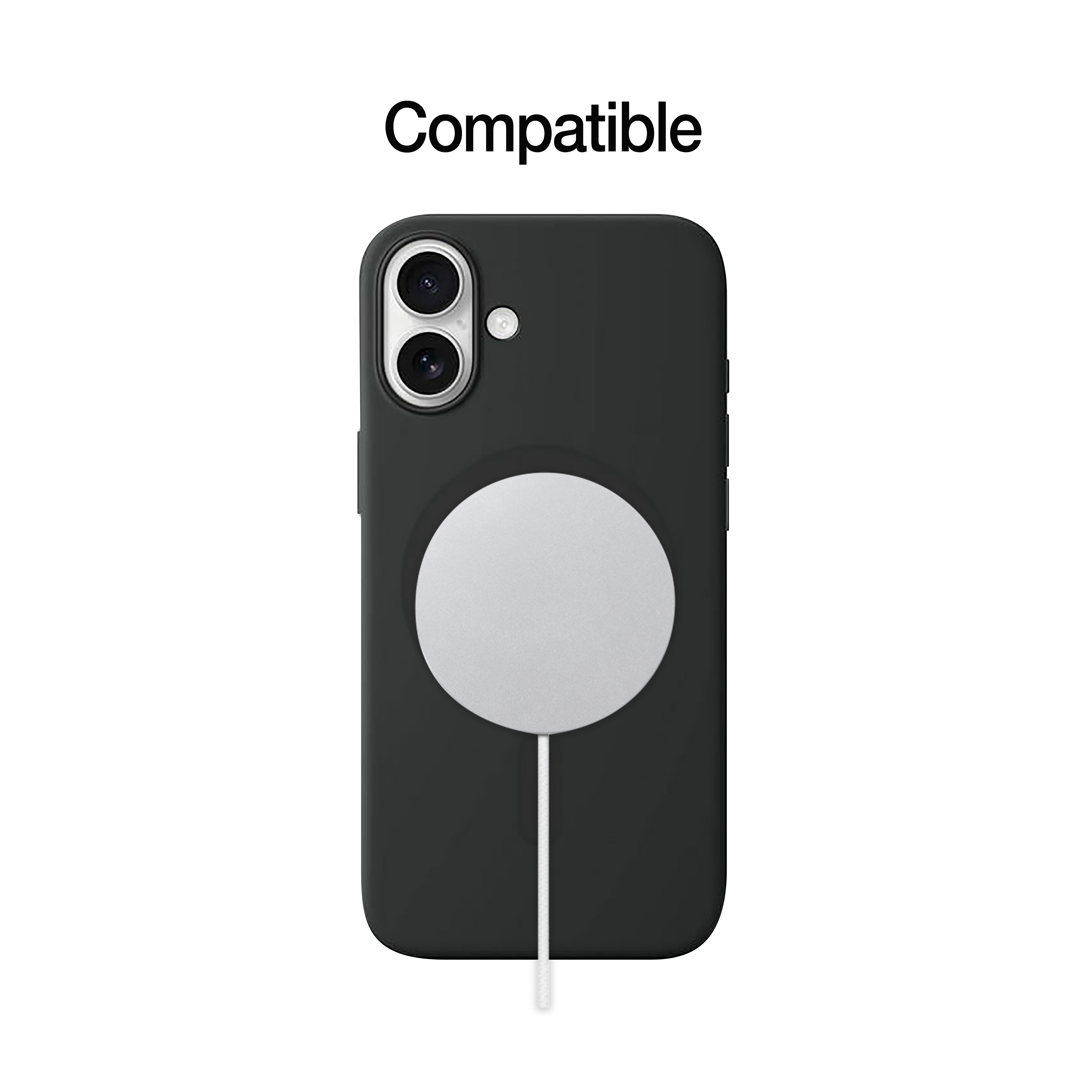Onn. iPhone 16 étui en silicone compatible avec MagSafe et protection sur 4 côtés