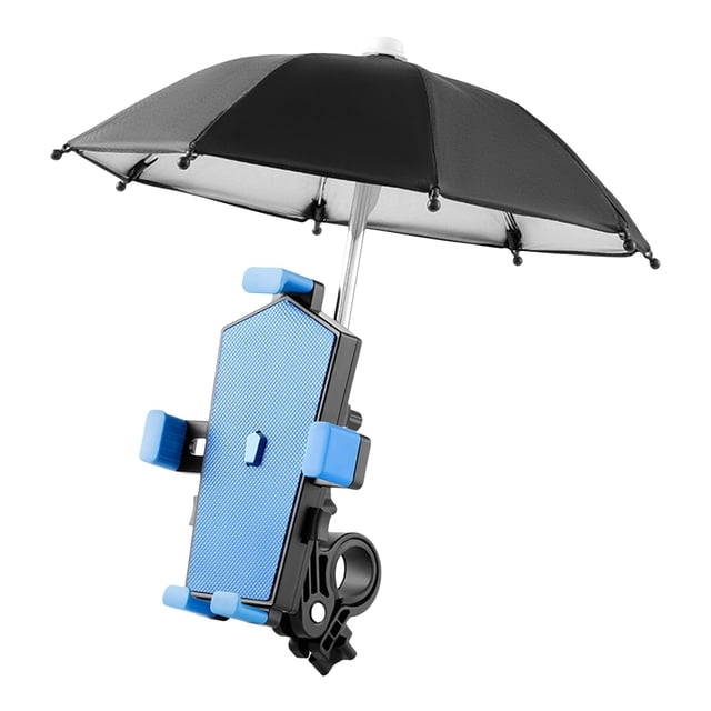Vwrxbz Phone Holder with Sunshade 360 Rotation Motorcycle Bike Handlebar Mount One Click Lock Shockproof for Riding