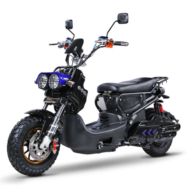 EMMO Monster eBike - Electric Moped Scooter - 72V - 70km Range - QS Motor - Blue - Removable Battery