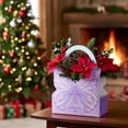 thumbnail image 3 of Purple Butterfly-Shaped Handheld Gift Box For Fresh Flowers Bouquets And Presents 1Pc Dimensions 11.93In X 8.46In X 4.53In Made Of Durable Cardboard Ideal For Holidays Birthdays, 3 of 7