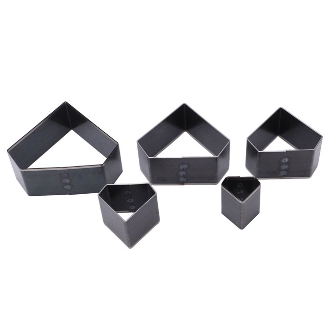 Leather Die Cut Shapes, Different Sizes Leather Die Cutter Hollow Punching Mold Diamonds Shaped 5Pcs For Leather Goods Store For DIY Crafts For Home