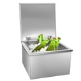 thumbnail image 4 of 60 Quart Stainless Steel Drop-in Ice Chest – Commercial Ice Cooler with Hinged Cover, Drain-Pipe Set Included – Ideal for Outdoor Kitchen, Patio Ice Bar, Cold Wine Beer, BBQs, Parties, 4 of 7