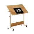 thumbnail image 2 of Petit Bureau Debout à Hauteur Réglable, Bureau Mobile Pliable avec Roulettes Petit Bureau d'Ordinateur Roulant à Surface Réglable Poste de Travail Assis-Debout pour Petits Espaces et Bureaux à Domicile, 2 of 9