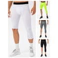 thumbnail image 4 of yeacher Pantalon de Compression Asymétrique pour Hommes avec Entrejambe en Mesh, Design Patchwork, Léger et Extensible, Disponible en Gris, Tailles P-2TG, 4 of 6
