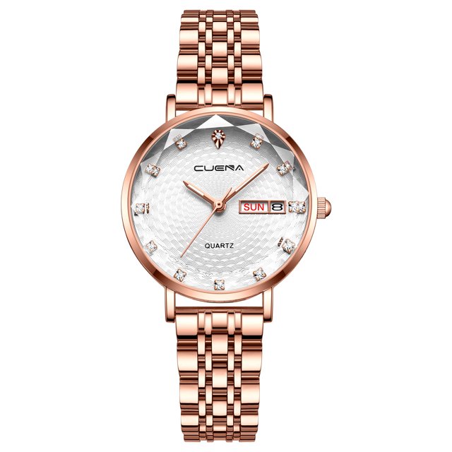 WIFKLSIIPG Ms. Business Steel Belt Watch Calendar Sports Ms. Waterproof Watch