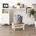 thumbnail image 4 of Design Imports CAMZ14208 Polyester Trellis Paw Round Pet Bin, Gray - Small, 4 of 4