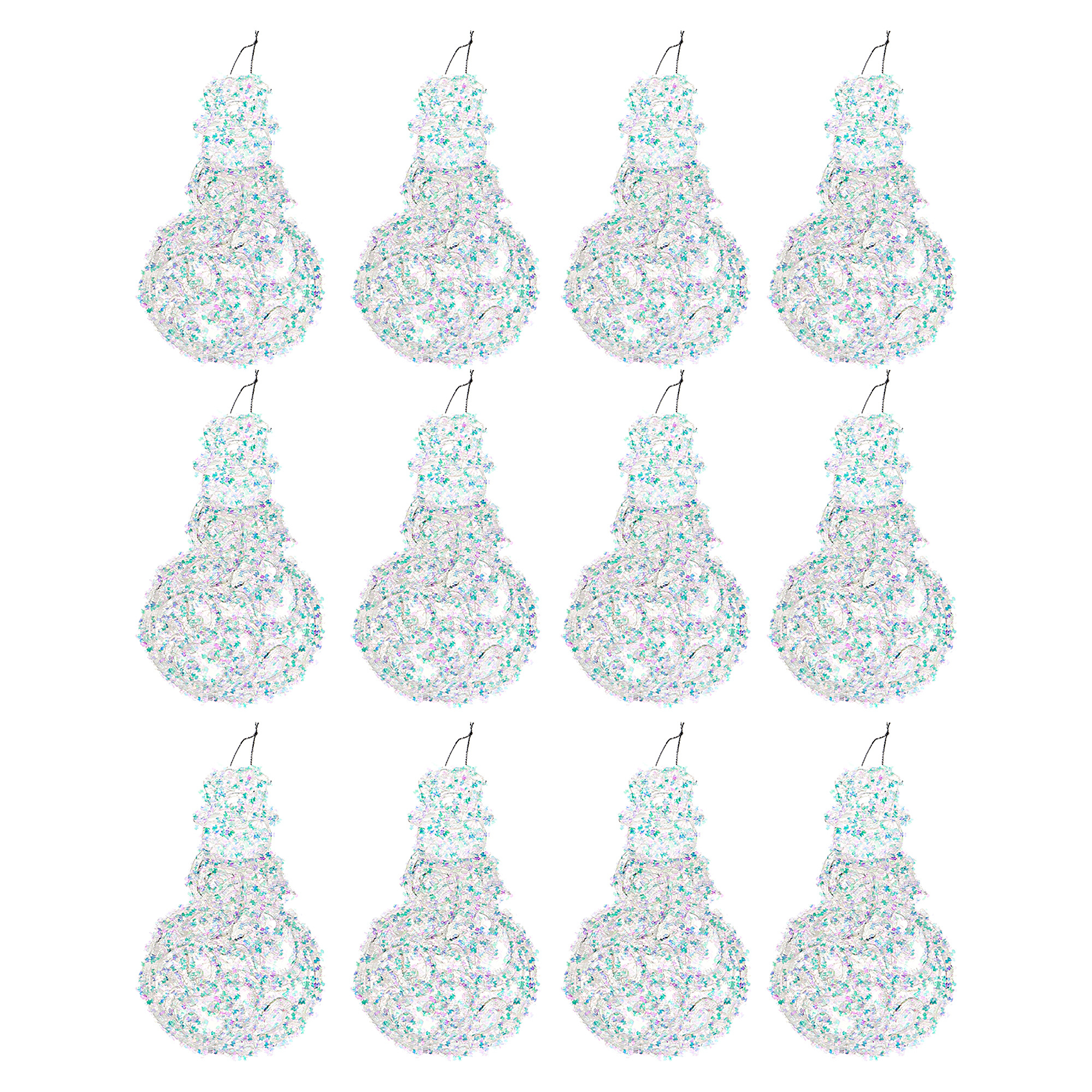 Décoration De Bonhomme De Neige Fantaisiste - Lot De 12
