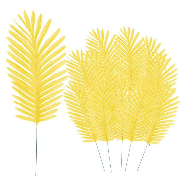 12PCS Simulation Loose Sunflower Leaves Faux Palm Fronds Realistic