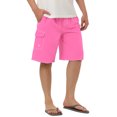 thumbnail image 4 of INSPIRE CHIC Men's Solid Board Shorts Quick Dry Swim Trunks with Elastic Waist & Drawstring 30 Pink, 4 of 7