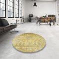 thumbnail image 3 of Ahgly Company Indoor Square Traditional Caramel Brown Persian Area Rugs, 5' Square, 3 of 6