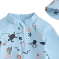 thumbnail image 4 of Gubotare Toddler Boy Swimsuit Bright Set Long Sleeve Zip Rashguards Baby Toddler Rash Guard Sets Boy's Swimsuit One Piece Zipper Bathing Suit 2t 3t (Blue,2-3 Years), 4 of 7