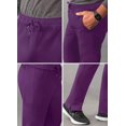 thumbnail image 4 of Adar Addition Scrubs for Men - Slim Leg Cargo Drawstring Scrub Pants - A6106 - Eggplant - XL, 4 of 8