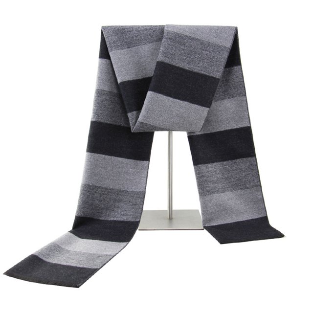Striped Scarf Fashion Warm Windproof Winter Scarf Winter Neckerchief for Men