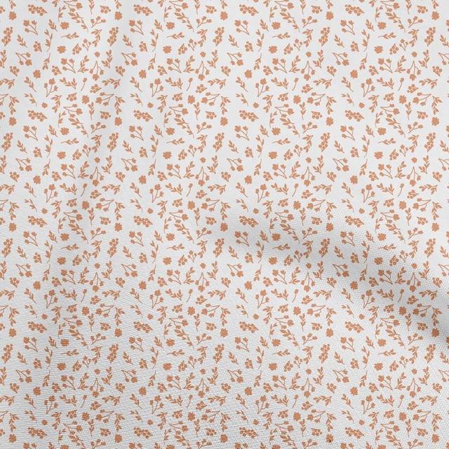 oneOone Cotton Flex Orange Fabric Florals Sewing Craft Projects Fabric Prints By Yard 40 Inch Wide