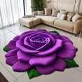 thumbnail image 2 of Feltree 3D Flower Mat Non-Slip Soft Area Rug 24x24 Inch Crystal Velvet for Living Room Bedroom Home Office Decor, 2 of 8