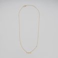 thumbnail image 2 of Mercie Sterling Silver Gold Vermeil Name Necklace “Mom” Script Pendant Bezel Set Stone Detail 18 Inch Everyday Wear, 2 of 8