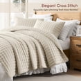 thumbnail image 3 of WDCOZY Ensembles de Literie Courtepointe Beige Grand Lit avec 2, 3 of 9