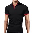 thumbnail image 1 of BOBOGOJP Polo pour Homme à Manches Courtes Imprimé Performance Évacuant l'Humidité Polo (Argent,6TG), 1 of 4