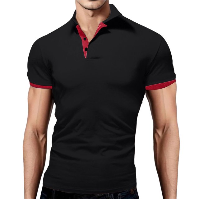 BOBOGOJP Polo pour Homme à Manches Courtes Imprimé Performance Évacuant l'Humidité Polo (Argent,6TG)