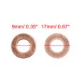 thumbnail image 3 of Unique Bargains 20pcs 9mm Inner Dia Copper Washers Flat Sealing Gaskets Ring for Car, 3 of 3