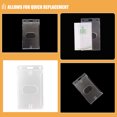 thumbnail image 3 of 5pcs Plastic ID Badge Holder with Side Insert Transparent Design Clear Hard Plastic ID Card Badge Holder for Easy Identification for Office School Conferences Events, 3 of 9