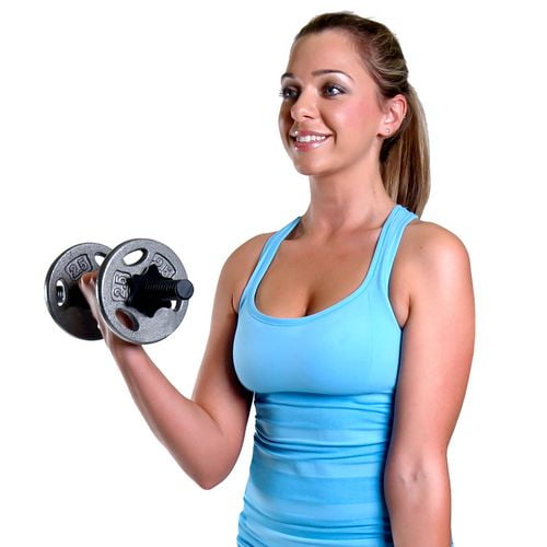 Plaque de préhension standard en fonte CAP Barbell, 1 pouce, 5 lb, simple, grise