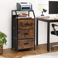 thumbnail image 4 of Gymax 2PCS 3 Drawer Dresser w/ Wood Top Sturdy Steel Frame Storage Organizer Dresser, 4 of 10