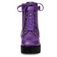 thumbnail image 3 of Unique Bargains Bottes de Combat à Cheville à Plateforme à Talon Épais pour Femmes, 3 of 6
