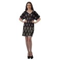 thumbnail image 2 of Moomaya Robes Modestes Femmes Robe Imprimée Shorts Femmes Col en V Tenue Décontractée, 2 of 6