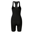 thumbnail image 3 of asjyhkr Womens Workout Seamelss Jumpsuit Yoga Ribbed Bodycon One Piece Square Neck Tank Top Romper, 3 of 8