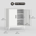 thumbnail image 3 of HOMCOM Metal Storage Cabinet with Lock, Steel Garage Cabinet, White, 3 of 10