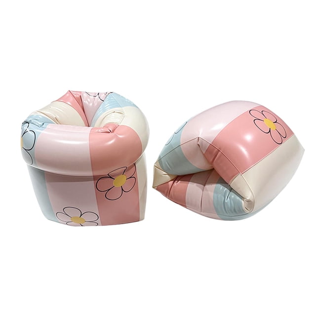 Siruishop 1 Pair Kids Swimming Arm Float Rings for Pool Beginners Training Aid Sleeves Pink