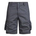 thumbnail image 2 of Sentmoon Mens Cargo Shorts High Waist Beach Shorts Loose Solid Color Button 2025 Summer Gym Shorts Multi Pocket Man Comfy for Sports Running Dark Gray 30, 2 of 5
