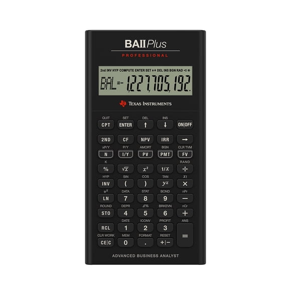 Texas Instruments BA II Plus Professional Calculator, Black