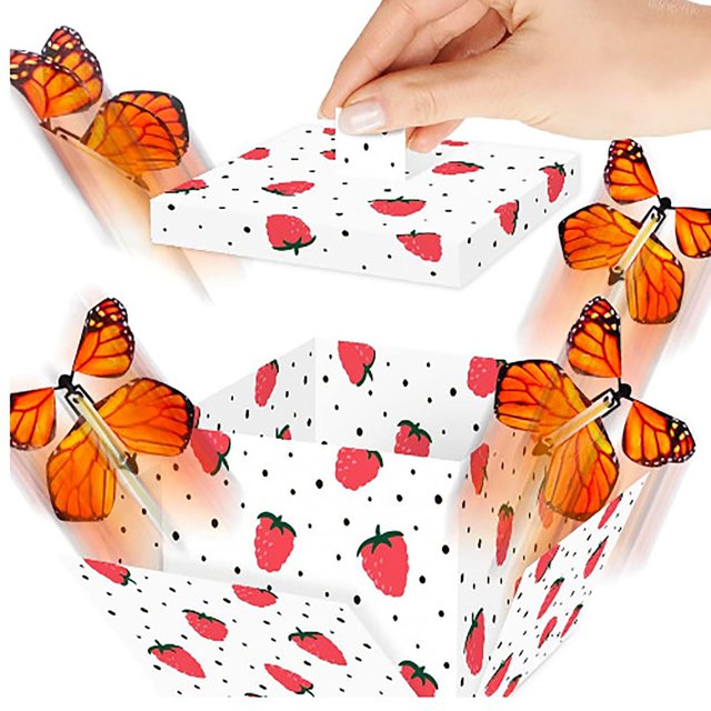 Ovzne Polygonal Gift Box Surprise Box Flying Box Butterflies Box Explosion Holiday Gift Box On Clearance
