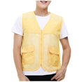 thumbnail image 1 of Cameland Plus Size Men Vest Tops Solid-Color Convenient Mesh Outdoor Breathable Zipper Pockets V-Neck Tank Top, 1 of 7