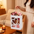 thumbnail image 4 of Wzzjkit Day Gift for Girlfriend Flower Tote Bag Transparent Window Opening Gift Bag, 4 of 6