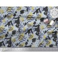 thumbnail image 2 of Soimoi Black Poly Georgette Fabric Leopard & Wild Animal Skin Print Sewing Fabric BTY 42 Inch Wide, 2 of 3