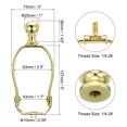thumbnail image 2 of Uxcell Electroplated Iron 5 inch Lamp Harp Kit with Finial Lamp Shade Holder for DIY Gold Tone 2 Set, 2 of 6