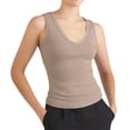 thumbnail image 1 of Women's Fashion Casual Tight V Neck Ribbed Knit Sleeveless Vest, 1 of 4