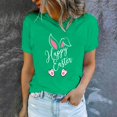 thumbnail image 1 of EGNMCR Chemise de Pâques pour Femmes Imprimé de Pâques T-shirt Col Rond Mode et Confortable Haut à Manches Courtes Col Rond/chemise T-Shirts pour Femmes, 1 of 7