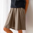 thumbnail image 3 of Plebaso Casual Shorts Womens High Waisted Wide Leg Shorts Loose Solid Color Summer Shorts with Pockets, 3 of 6
