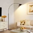 thumbnail image 1 of OUTON Lampe sur Pied Arquée avec Télécommande pour Salon, Lampes Modernes à DEL à Intensité Réglable avec 4 Températures de Couleur, Grande Lampe pour Chambre, Brun, 1 of 7
