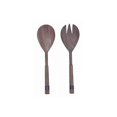 thumbnail image 1 of IH Casa Decor Gray Acacia Wood With Riveted Gunmetal 2 Pc Salad Server Set, 1 of 4
