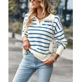 thumbnail image 2 of Chandail Rayé Printemps et Automne 2023 pour Femmes Doux Confortable Chaud Haut Décontracté pour Femmes, 2 of 5