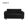 thumbnail image 2 of Solid Color Sofa Cover Elastic Couch Dust-proof Anti-slide Slipcover 1/2/3/4 Seater Covers Protector Full Coverage Black S, 2 of 9