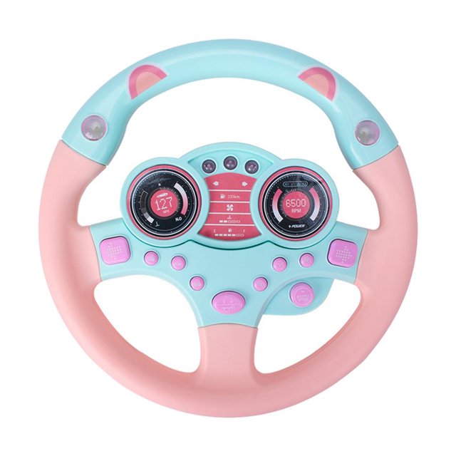Milaget Driver Role Play Pink Steering Wheel Racing Toys for Kids Children Outdoor