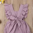 thumbnail image 3 of Fortune 0-24m Baby Girl Summer Ruffles Romper Fly Sleeve Bow Cotton Jumpsuits, 3 of 5