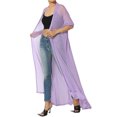 thumbnail image 1 of TheMogan Cardigan Long à Manches Longues en Maille pour Femmes Mi-Mollet Caftan Transparent, 1 of 6